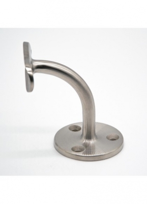 Wall Bracket, Dia. 60x5mm Plate, Dia. 12mm Bar, 75mm Height. Handrail Bracket