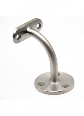 Wall Bracket, Dia. 60x5mm Plate, Dia. 12mm Bar, 75mm Height. Handrail Bracket